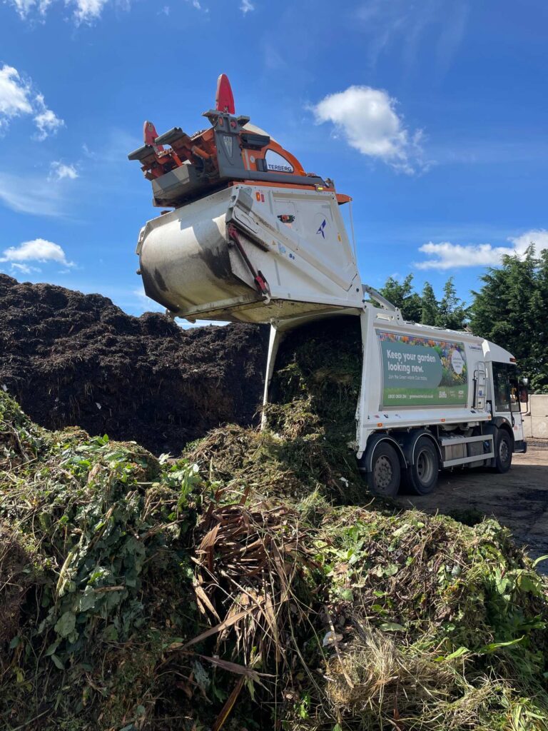 green waste being recycled